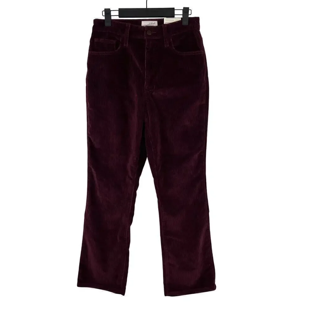 NWT Universal Thread Cherry Red High Rise Ankle Bootcut Corduroy Pants Size 6